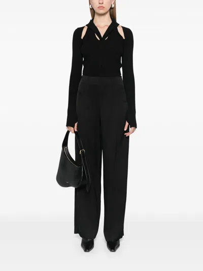 Loulou Studio Talia Pants Woman Black In Viscose