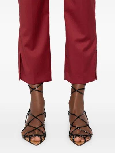 Loulou Studio Burgundy Sbiru Trousers In Red