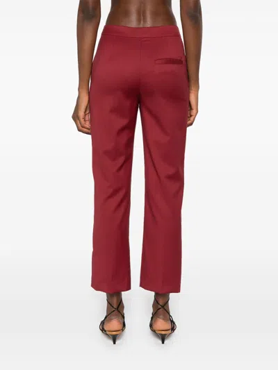 Loulou Studio Burgundy Sbiru Trousers In Red