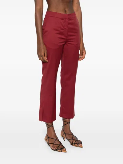 Loulou Studio Burgundy Sbiru Trousers In Red