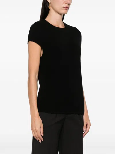 Loulou Studio Black Sleeveless Boxy Top