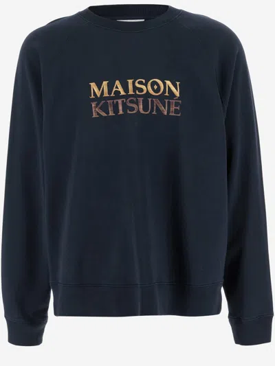 Shop Maison Kitsuné Maison Kitsune' Cotton Sweatshirt With Logo