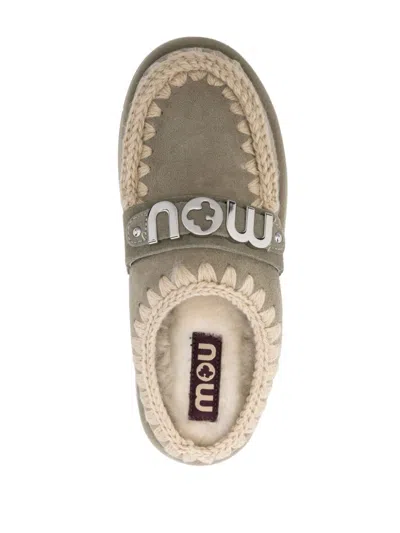 Shop Mou Bounce Clog Metal Logo Slippers