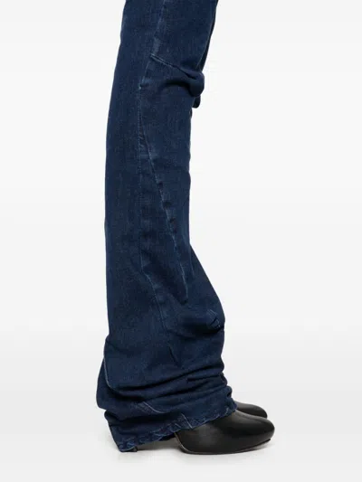 Ottolinger Women's Denim Raw Edge Draped Design Pants