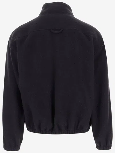 Rier Black Cotton Waxed Windbreaker