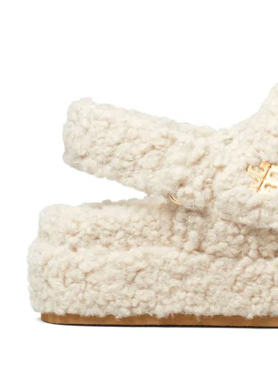 Shop Tory Burch Kira Shearling Sandals