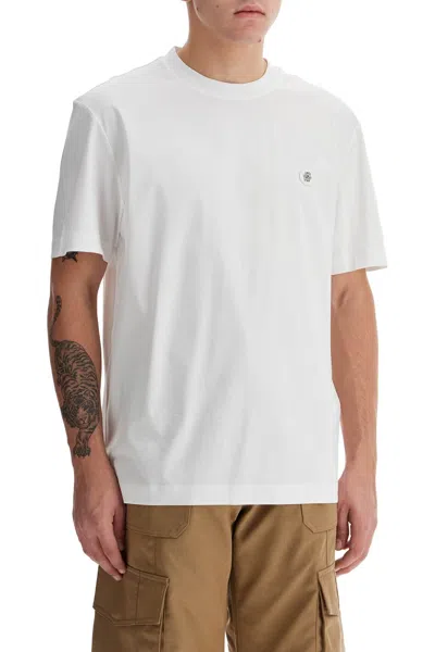 Hugo Boss White Regular-fit Monogram Print T-shirt In White