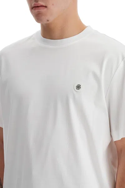 Hugo Boss White Regular-fit Monogram Print T-shirt In White