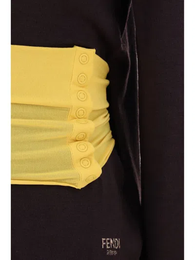 Fendi Woman Turtleneck Dark Purple Size 8 Wool, Polyamide, Polyurethane, Viscose, Polyester In Multicolor