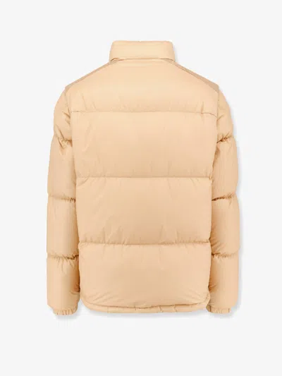 Moncler Reversible Convertible Canvas-trimmed Quilted Shell Down Jacket In Cream