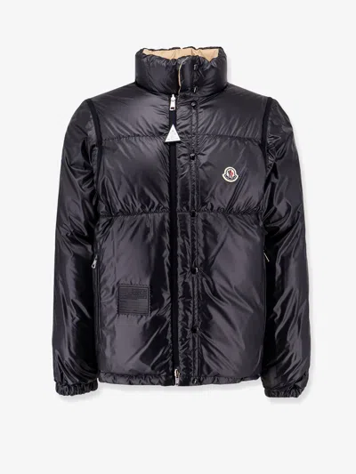 Moncler Reversible Convertible Canvas-trimmed Quilted Shell Down Jacket In Cream