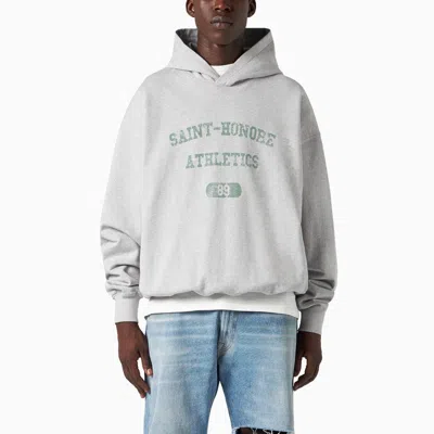 1989 Studio Saint Honore Athletics Distressed Hoodie In Gray
