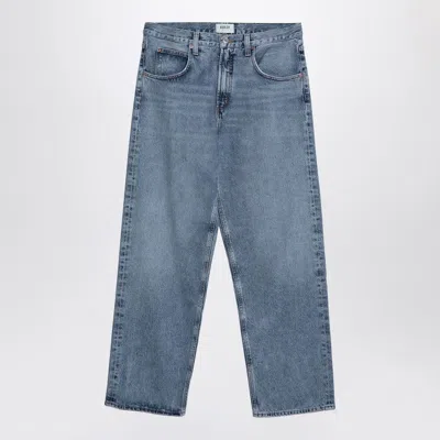 Agolde Light Baggy Jeans In Organic Denim In Blue