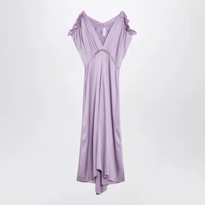 Victoria Beckham Petunia-coloured Midi Dress With Ruffles In Pink