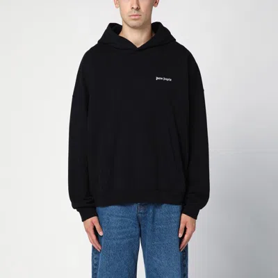 Palm Angels Brand-embroidery Kangaroo-pocket Relaxed-fit Cotton-jersey Hoody In Black