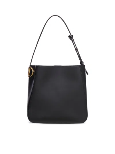 Shop Valentino Vlogo Side Bucket Bag In Black