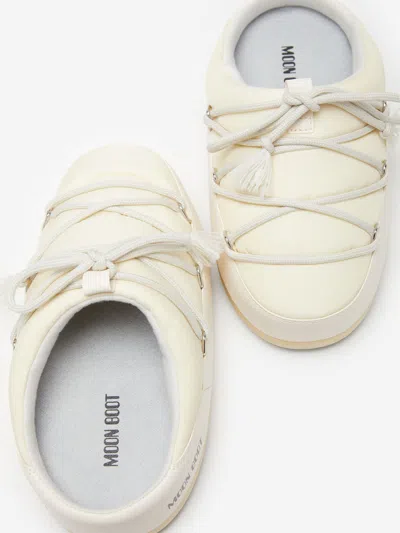 Moon Boot Kids Evx Nylon Mules In Ivory