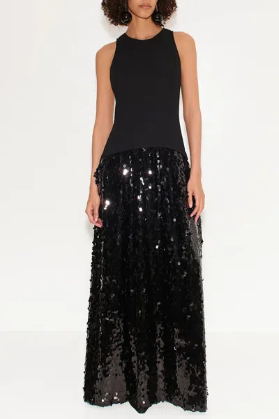 Simon Miller Memphis Crepe Sequin Dress In Black