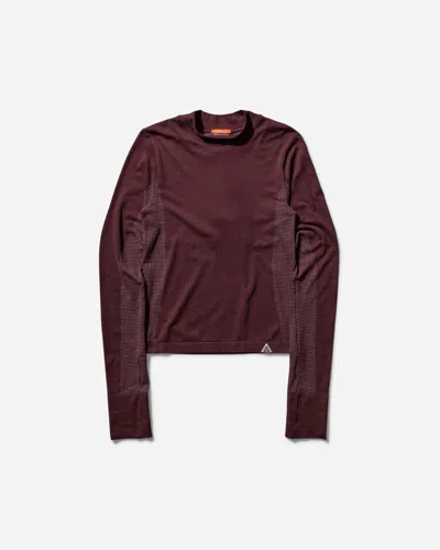 Nike Women S Acg Delta River Baselayer Longsleeve Top Burgundy Crush In Multicolor