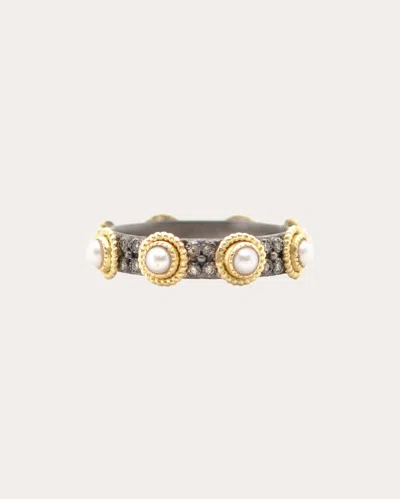 Armenta Old World Freshwater Pearl Station Band Ring In Gold