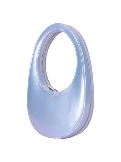 Coperni Mini Oval Top Handle Bag In Blue