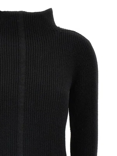 Rick Owens Black Porterville Headon Dbl Lupetto Turtleneck In Black