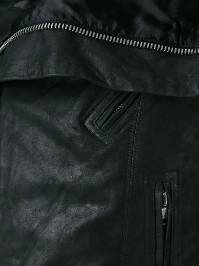 Shop Rick Owens Biker Jacket - Black