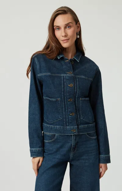 Mavi Laurel Denim Jacket In Dark Blue Denim In Dark Blue
