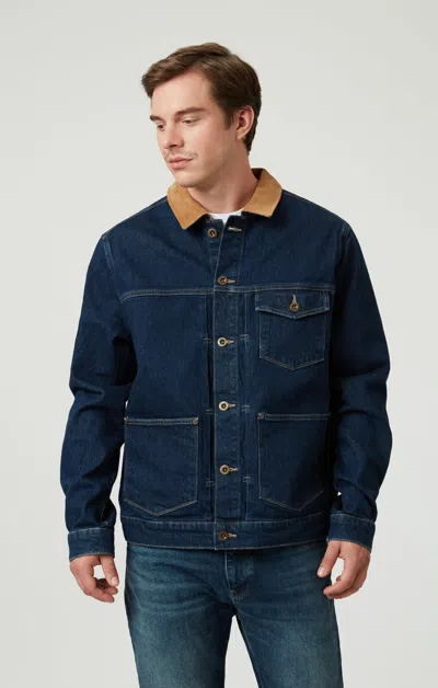 Mavi Willy Denim Jacket In Deep Blue Denim In Dark Blue