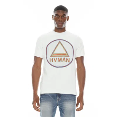 Hvman Mosaic Logo Graphic T-shirt In White