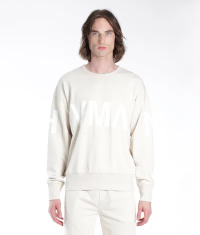 Hvman Logo Crewneck Sweatshirt In White