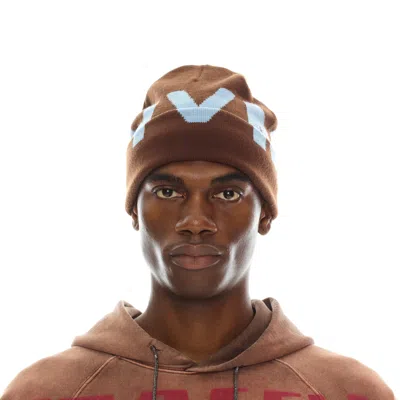 Hvman Knit Hat In Pinecone In Brown