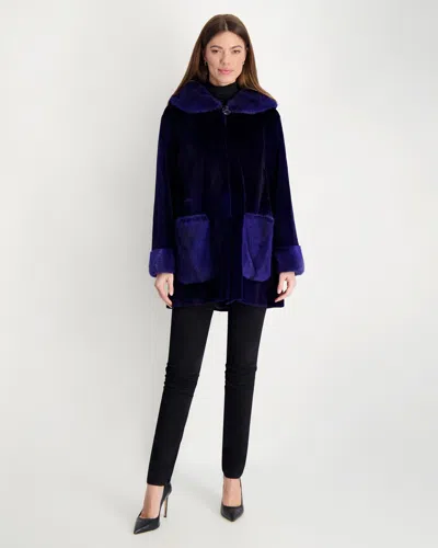 Gorski Mink Parka In Blue
