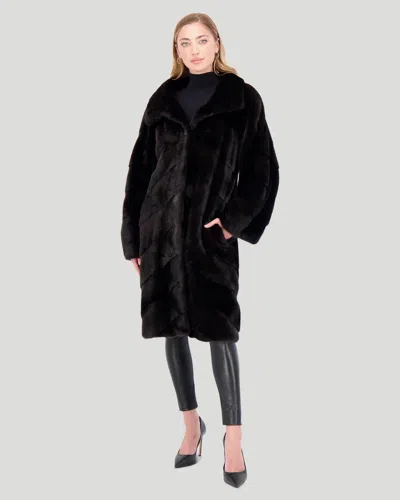 Gorski Mink Short Coat In Black