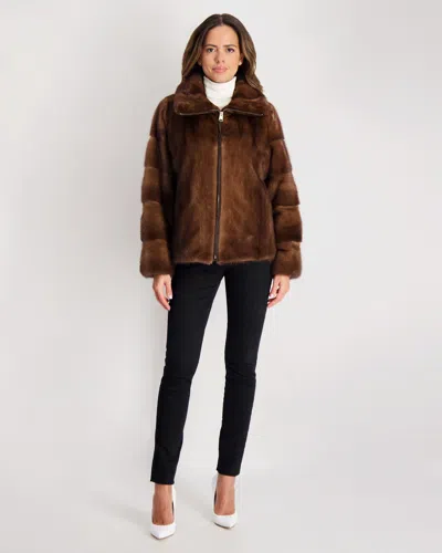 Gorski Mink Jacket In Brown