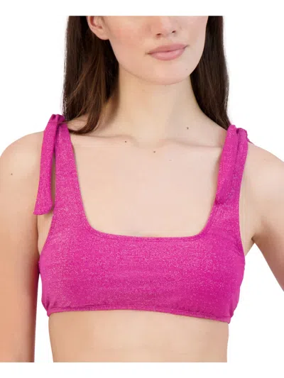 Bcbgeneration Startdust Shoulder Tie Bikini Top Bottoms Women's Swimsuit In Pink