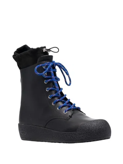 Bally Chunky Lace-up Boots In Black