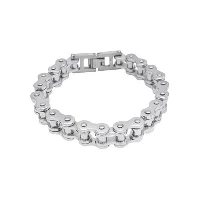 Adornia Stainless Steel Water Resistant Interlock Bracelet In Silver