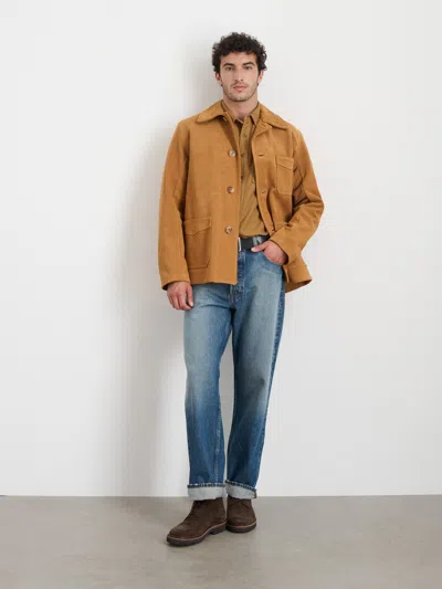 Alex Mill Owen Barry X  Work Jacket In Suede In Tan