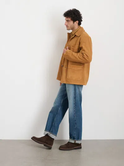 Alex Mill Owen Barry X  Work Jacket In Suede In Tan