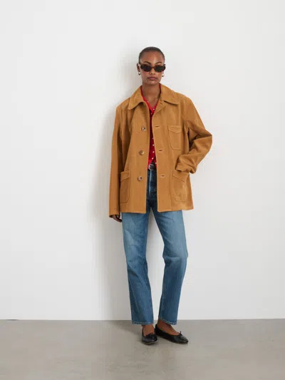 Alex Mill Owen Barry X  Work Jacket In Suede In Tan