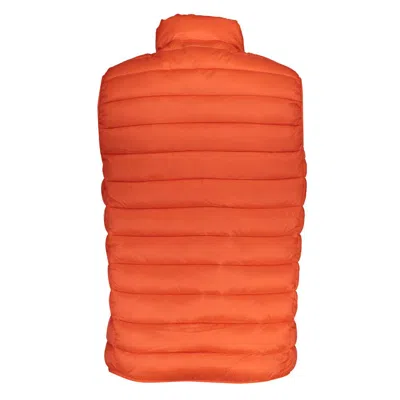 Norway 1963 Sleek Sleeveless Orange Polyamide Jacket In Orange