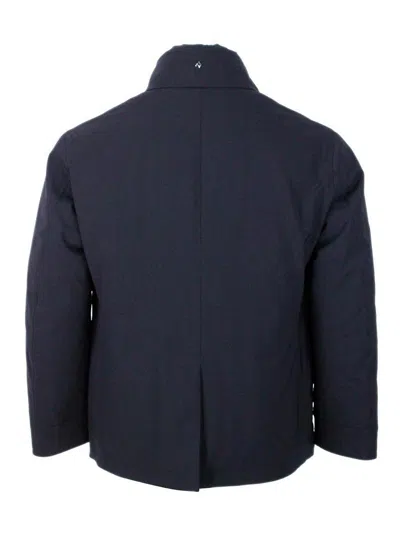 Montecore Double Breasted Down Jacket In Dark Blue