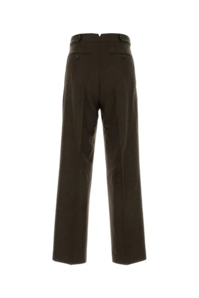 Shop Ami Alexandre Mattiussi Ami Men Melange Brown Wool Pant