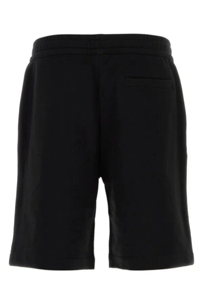 Burberry Raphael Logo Cotton Jersey Sweat Shorts In Black