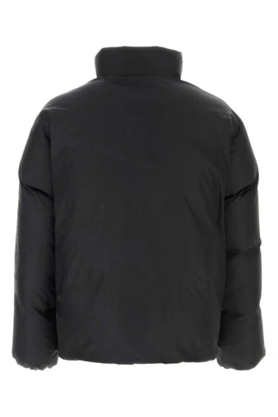 Burberry Nylon Down Jacket With Drawstring And Pockets In Black
