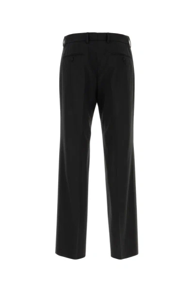 Dolce & Gabbana Men Black Wool Pant In Black