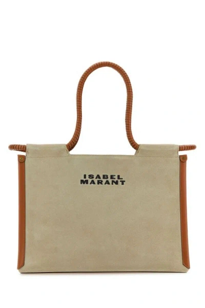 Isabel Marant Toledo Medium Cotton Tote Bag In Brown