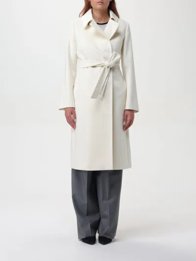 Max Mara White Alpaca Fragore Orsetto Biver Coat In White