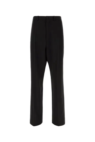 Balenciaga Oversized Tailored Trousers In Black